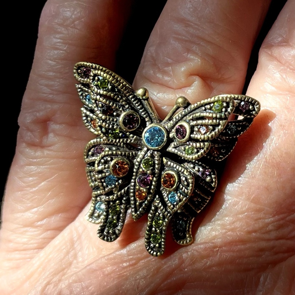 Heidi Daus Butterfly with crystals.